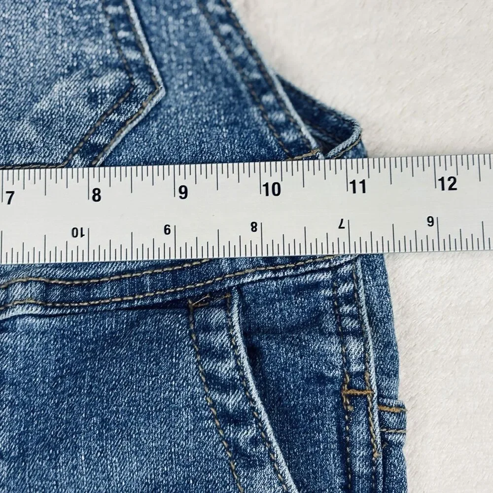 OshKosh B'gosh Overalls Unisex 2T Blue Medium Wash Denim Vestbak Stripe Straps